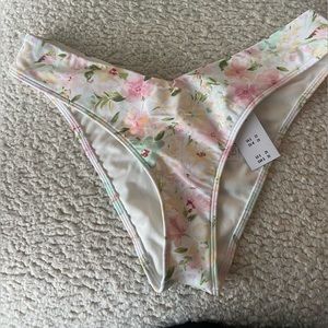 Abercrombie size medium floral high leg cheeky bikini bottom